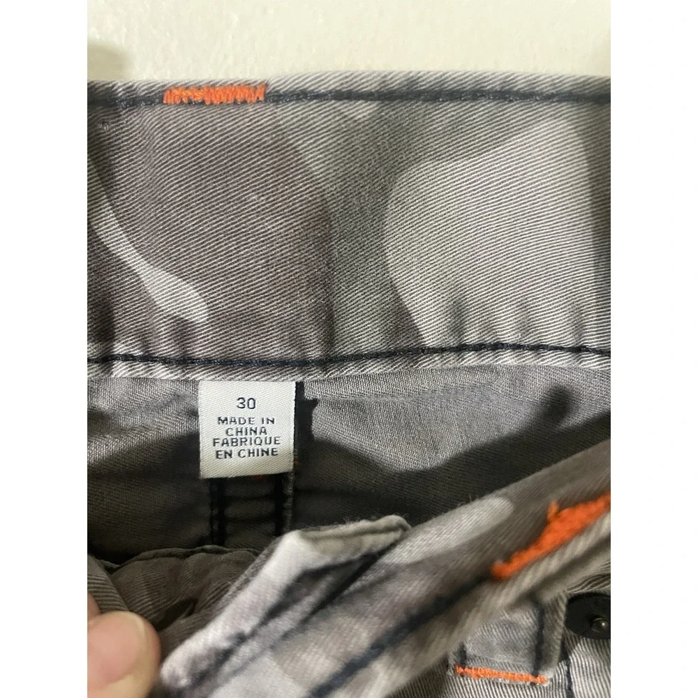 True Religion Camo Moto Jeans Slim 30 Gray Excellent Biker Streetwear Skater